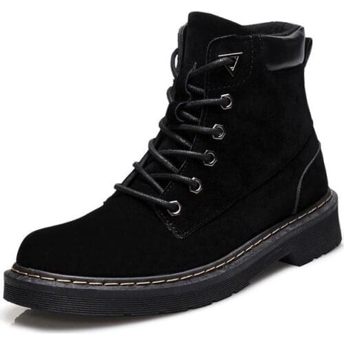 Winter Shoes Women Low Heel Boots Lace-up Fashion Womens Boots Woman Ankle Boots Size 35-40