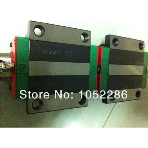 2pcs 100% original Hiwin rail HGR20 L1100mm+4pcs HGW20CA flanged block for cnc