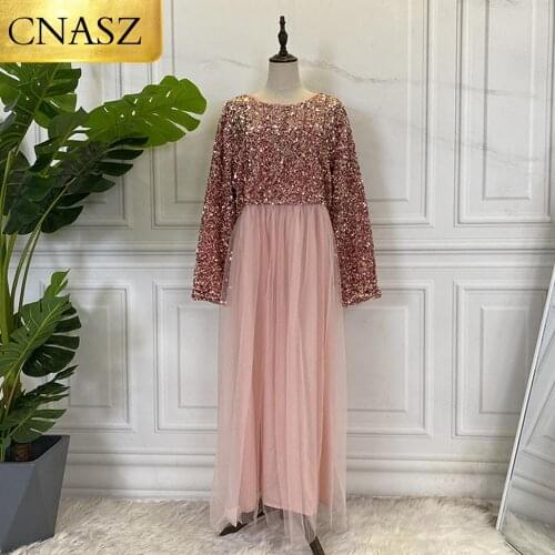 2020 Muslim For Women Sample Clothing Elegant Print Autum Dress Evening Long Crewneck Dress Abaya High Quality Good price