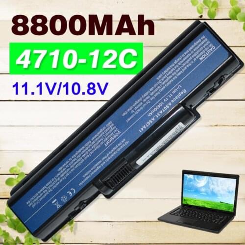 12 Cell Laptop Battery for Acer Aspire 4710 4720 5335 5338 5536 5735 5738 5540G 5734Z 5740G 5737Z 7715Z