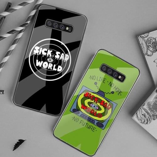 Sick Sad World Phone Case Tempered Glass For Samsung S20 Plus S7 S8 S9 S10 Plus Note 8 9 10 Plus