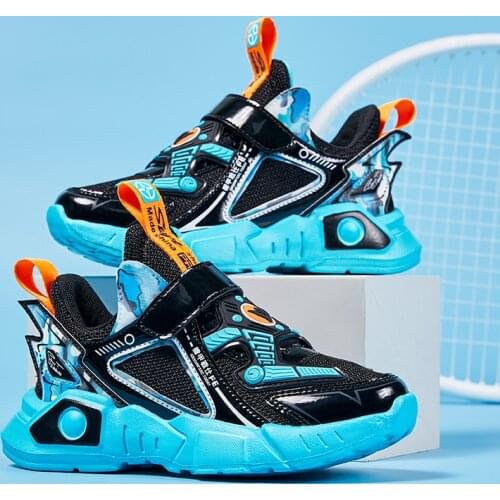 2021 Fashion Kids Running Shoes Summer Breathable Sport Sneakers for Boys Non-slip Outdoor Light Sneaker Children Big Size 28-38