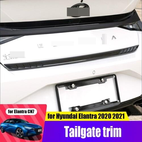 For Hyundai Elantra CN7 2021 trunk tailgate trunk trim strips ABS electroplating exterior anti-scratch sequins