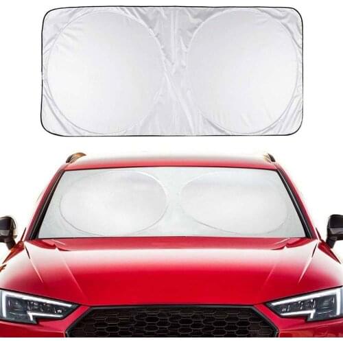 Double Circle Car Front Windshield Sun Heat Blocking Anti-UV Cover Protector шторка на лобовое авто защита от солнца на авто