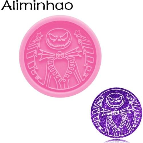 DY0464 Shiny Glossy Jack Clown Mould Silicone Epoxy Resin Mold Badge Reel Phone Socket As Well