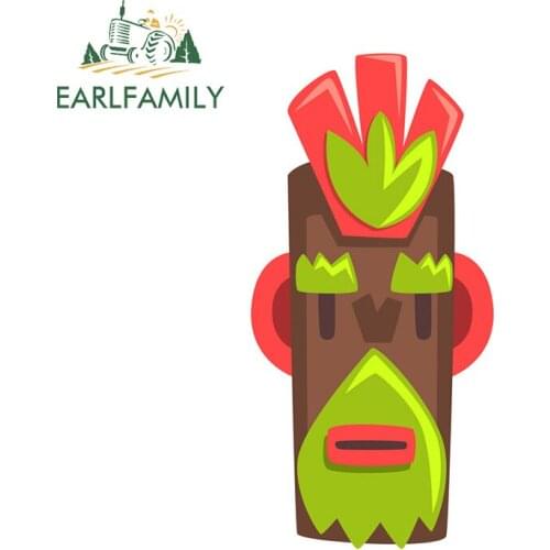 EARLFAMILY 13cm x 6.4cm Forhawaii Tiki Windshield Car Sticker Fine Camper Snowboard Camper Surfboard Auto Personality Decoration