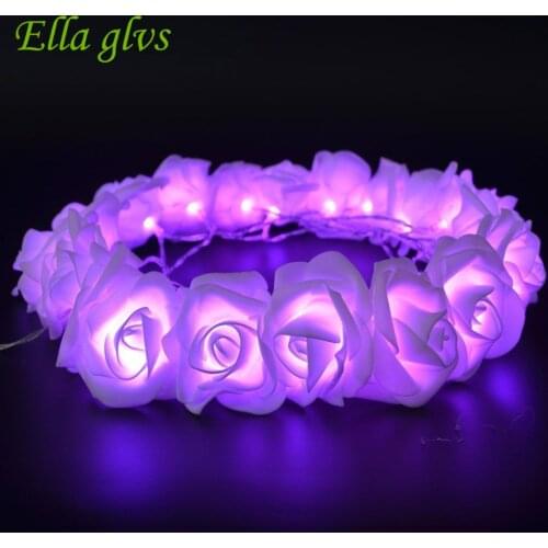 Rose Flower String Lights 6.5ft/2.2m/20 LEDs Red Wedding Decorations Lights For Birthday Christmas Wedding Halloween Patio Part