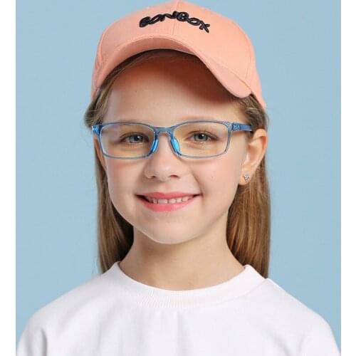 Junior Anti Blue Light Glasses Kid Teens Children Slicone Optical Frame Youth Boy Girl Clear Computer Anti Reflective UV400 2020