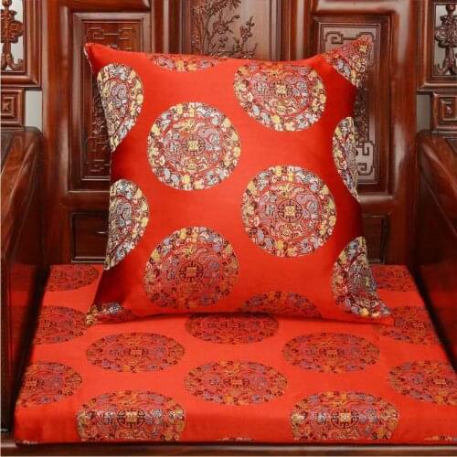 Classic Jacquard Silk Brocade Cushion Cover 50x50cm 40x60cm Rectangle Decorative Chinese Pillow Case