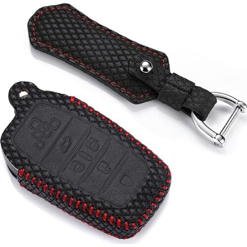 Luckeasy Leather Key Cover for toyota alphard 2012 2015 previa 2012 5 button CAR holder case key3