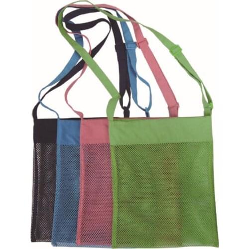 Colorful sand mesh beach pouch storage bag summer holiday Party kids seashell bag mesh bag Children gifts LX6386