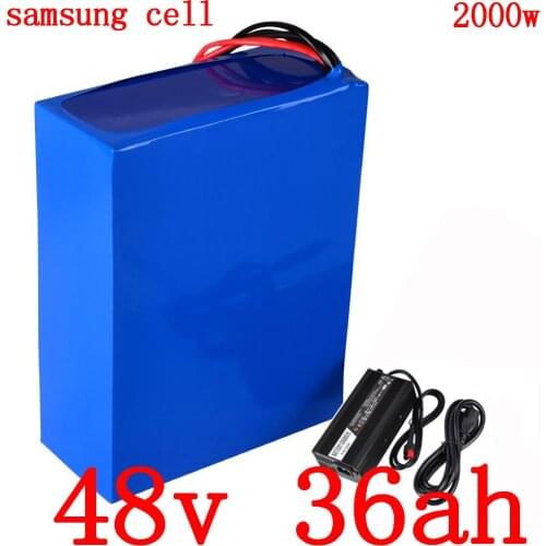 1000W 1500W 2000W 48V Li-ion battery pack use samsung cell 48V 35AH scooter battery 48V Lithium ebike battery with 5A charger