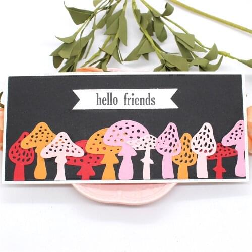 KSCRAFT Slimline Mushrooms Metal Cutting Dies Stencils for DIY Scrapbooking Decorative Embossing DIY Paper Cards