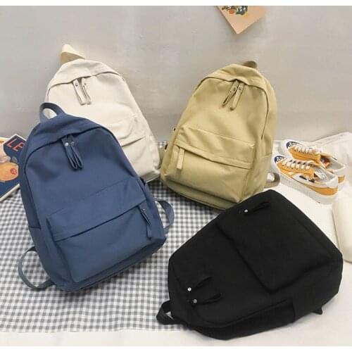 Fashion Women Backpack Female School Bag For Teenager Girls Anti Theft Laptop Shoulder Bags Solid Color Travel Backpack