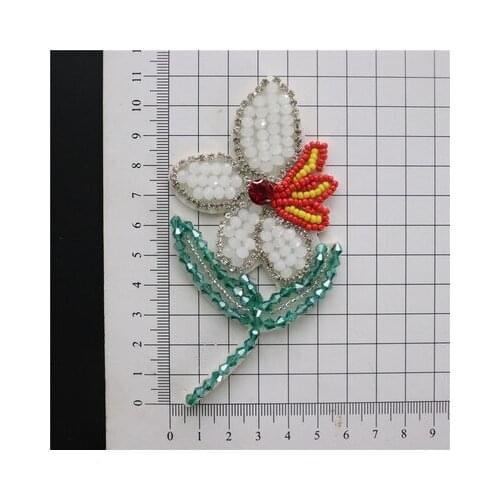 New crystal lily cloth stickers Fashion jackets and jackets patch holes decorative decals DIY accessories