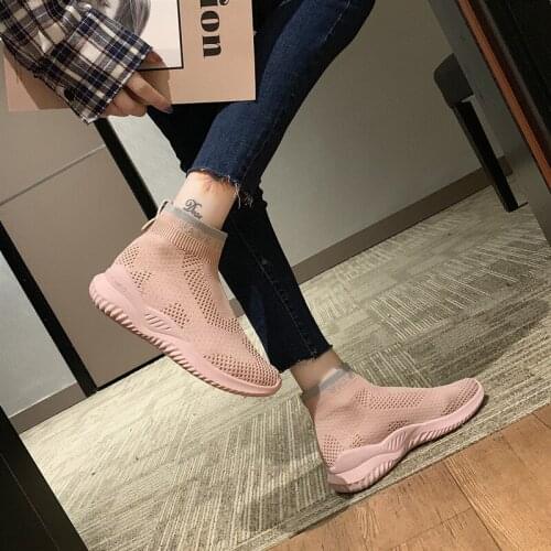 Stretch socks shoes female sponge cake increase womens shoes new casual shoes woven high shoes sports boots women