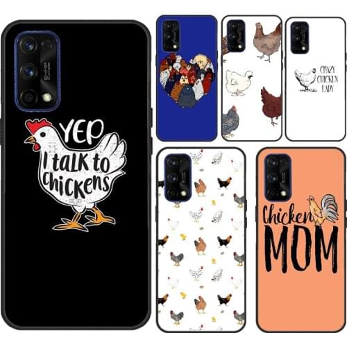 Loves Chickens chicks pattern For OnePlus 9 Pro 7 8 T Nord 9R Case For Realme C3 C11 C15 C21 GT Neo Q3 6 7 8 Pro Cover