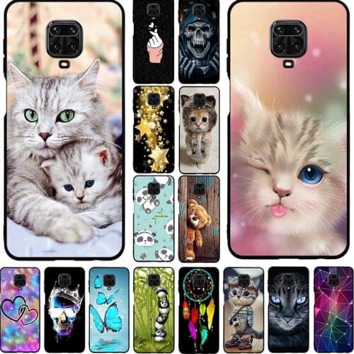 Silicone Case For Redmi Note 9S Case Soft TPU Phone Cover For Xiaomi Redmi Note 9S Note9S 9 S Cases Covers Anime Cat Dog Bumper