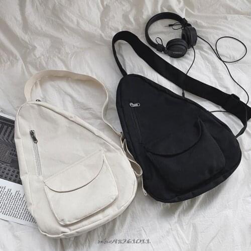 Solid Color Designer Fashion Womens Shoulder Bags High Quality Canvas Ladies Crossbody Bag Casual Young Student School Bookbag