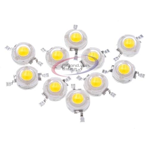 10PCS 1W LED Bulbs High Power Lamp SMD Beads Pure White 100-110LM