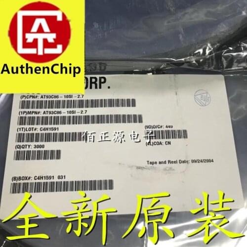 10pcs 100% orginal new in stock AT93C86-10SI-2.7 AT93C86 SMD SOP-8 memory chip