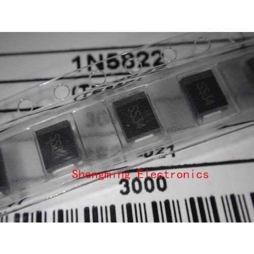 100pcs SS34 1N5824 IN5822 3A 40V SMB 4.4X3.6mm Schottky diodes