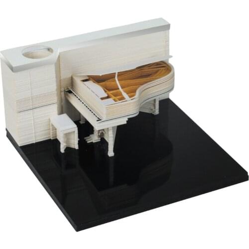 138 Sheets Notepad Cubes Multiple Styles Piano Model Note Cube With Pen Hole Daily Memo Pad Message Notes Festival Party Gifts