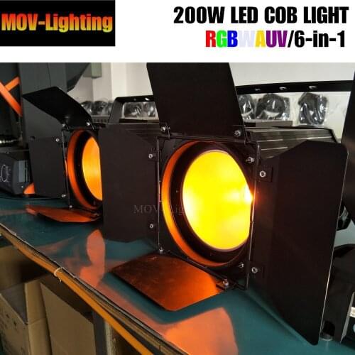 2unit High bright Indoor cob led par 200w dmx led rgbwa uv 6in1 led par 200