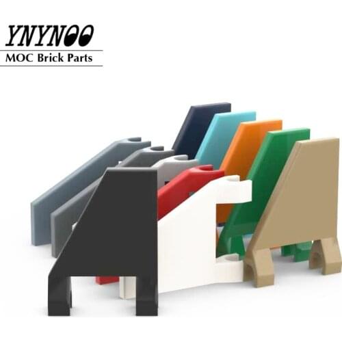 20Pcs/lot Flag 2 x 2 Trapezoid with 2 Clips 44676 MOC Building Block House Spare Parts DIY Bricks Toys as Hypotenuse Banners