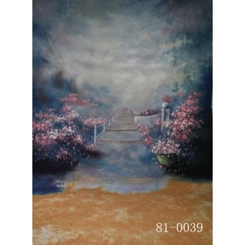 2017 10*20ft Hand Painted Muslin photography background wedding 81-0039, scenic natural flower theme photography backdrops