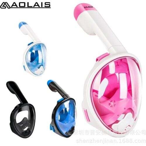 2021 split type children snorkeling mask full dry silicone diving mask swimming protection swim goggles