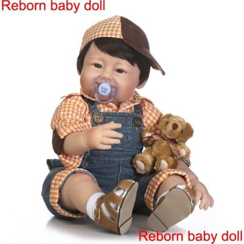 22" 55cm reborn babies dolls real fake baby doll silicone best children gift bebe boy reborn bonecas NPK brand