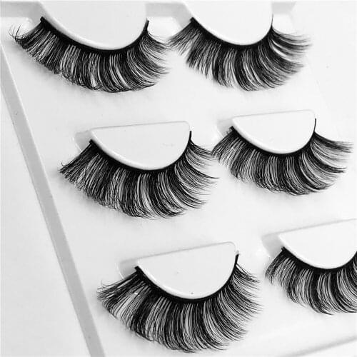 6 Pairs/2boxs Mink Eyelashes Makeup Wispy Long 3D Mink Hair Lashes Eyelash Extension Make Up False Eyelashes Maquiagem Cilios