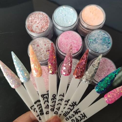 1Oz Acrylic Powder Professional Unique Combination Infiltration Powder Mix Glitter Acrylics Powder For Nail Extension Design 9Co