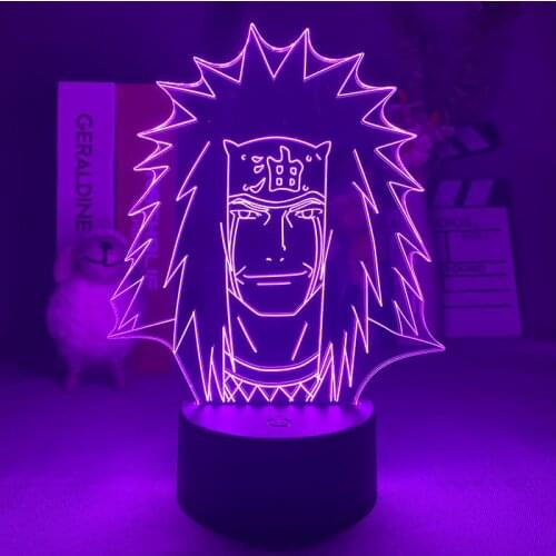 Anime 3d LED Light Naruto Figure Jiraiya for Children Gift Night Light Color Changing Nightlight for Bedroom Decoration Lampara