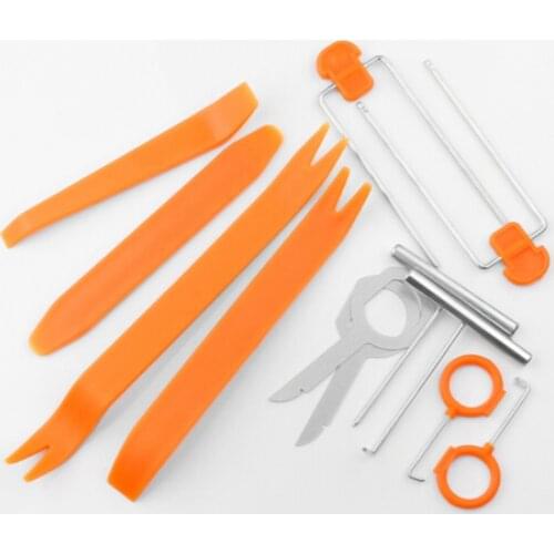 12pcs/set Car Radio Door Clip Panel Trim Dash Audio Removal Open Installer Pry Tool for Volkswagen Polo Tiguan Passat B5 B6 B7