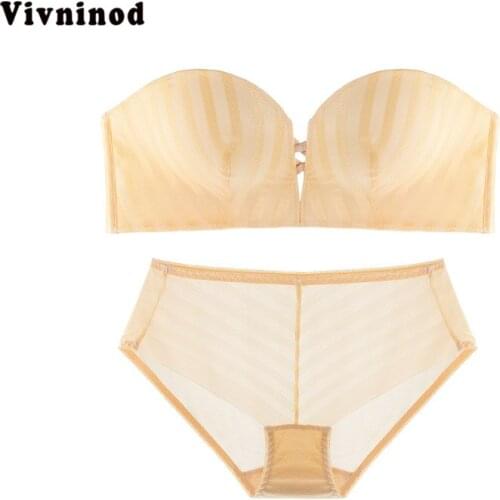 Half Cup Seamless Women Slimming Bras Set Push Up Wedding Dress Backless Underwire Seamless Bra Strapless Thicken Invisible Bras