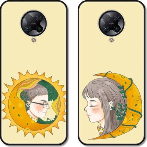 Couple Phone Case For xiaomi M2 C3 X3 F2 Lite NFC 6 5 x Poco k30 Pro Anime Black Cover Silicone Back Pretty tpu