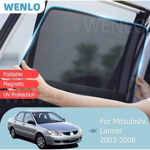 For Mitsubishi Lancer 2003-2008 Front Windshield Car Sunshade Side Window Blind Sun Shade Magnetic Auto Visor Mesh Frame Curtain