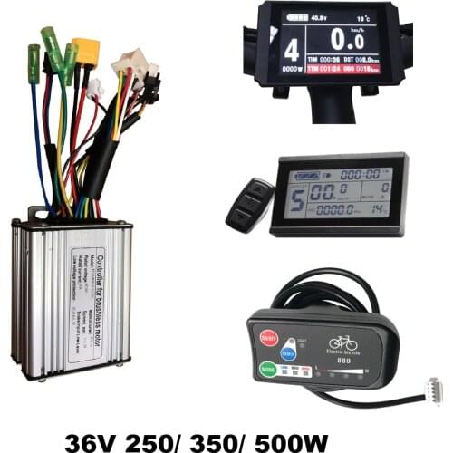 Ebike 36V 250/350W 500W Brushless gear Dual mode 6 Mosfet controller electric bike controller and KT LCD3 LCD8 LED880 display