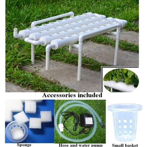 Hydroponic Site Grow Kit 36 Ebb and Deep Water Culture Garden System with 36 Nest Basket