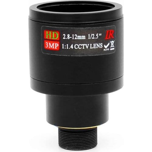 HD 3MP 2.8-12mm CCTV Lens Manual Focal Zoom 1/2.5" MTV 2.8mm-12mm 3.0Megapixel for Security Camera