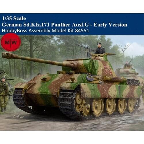 HobbyBoss 84551 1/35 Scale German Sd.Kfz.171 Panther Ausf.G - Early Version Military Tank Plastic Assembly Model Kit