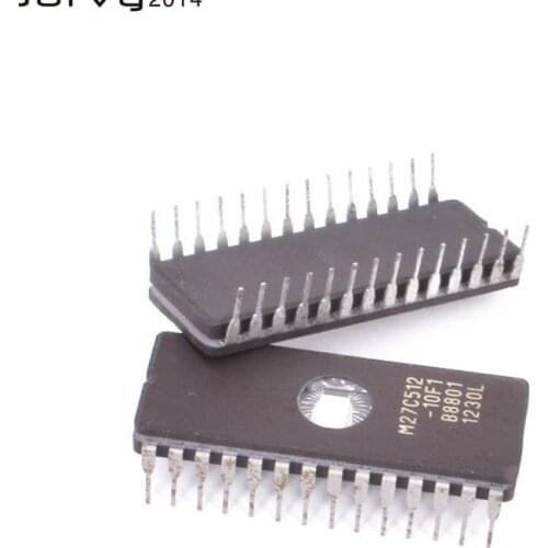 10 pcs M27C512-10F1 M27C512 27C512 eprom, Uv 512 KBIT DIP-28 IC integrated circuit