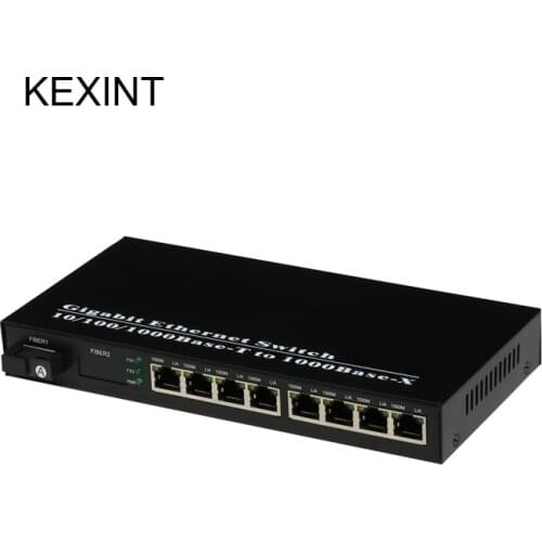 KEXINT Fiber Optical 8 Port Media Converter Ethernet Fiber Network Media Converter FTTH