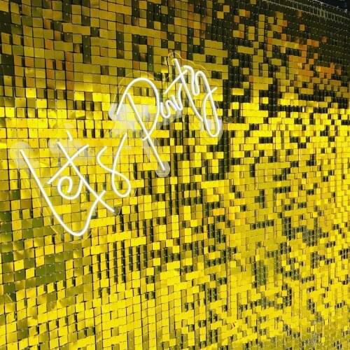 Shimmer Wall Sequin Panel Shiny Hot Gold Wedding Backdrop Stunning Sparking Mirror Custom Adverting Shop Window Background Glam