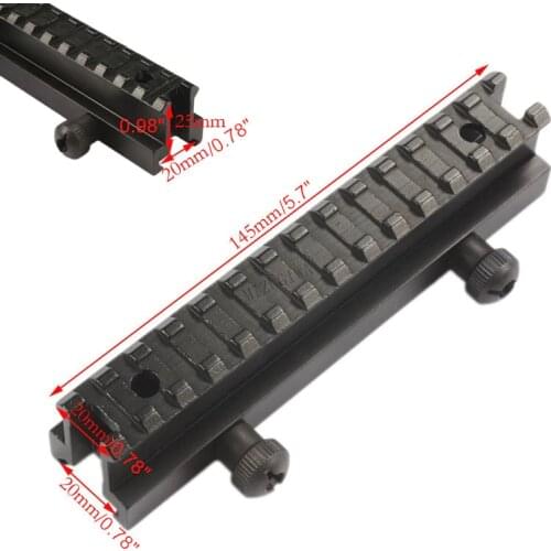 MIZUGIWA AR Riser Mount Weaver Picatinny High Profile See Thru 20mm with 13 Slots Weaver Picatinny Rails Flat Top Rifle Pistol