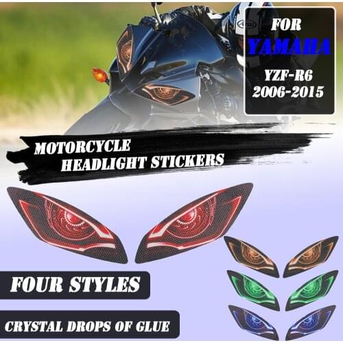 For YAMAHA YZF-R6 YZFR6 YZF R6 2006-2015 Motorcycle Headlight Stickers Guard Head light protection Sticker YAMAHA R 6 r6 yzf-6r