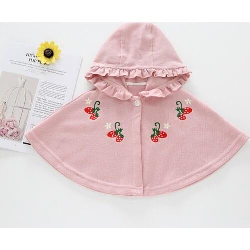 Newborn Baby Clothes New Spring Autumn Hooded Girls Cute Cotton Coat For Infant Toddler Outerwear Cloak 0-3 Year