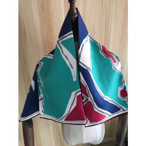 2021 new arrival fashion elegant horse 100% silk scarf 90*90 cm square shawl twill wrap for women free shipping